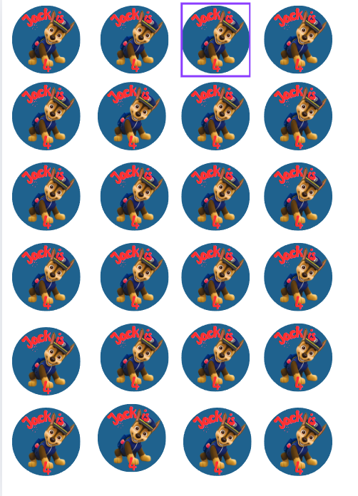 Paw Patrol Cupcake/Cookie Toppers